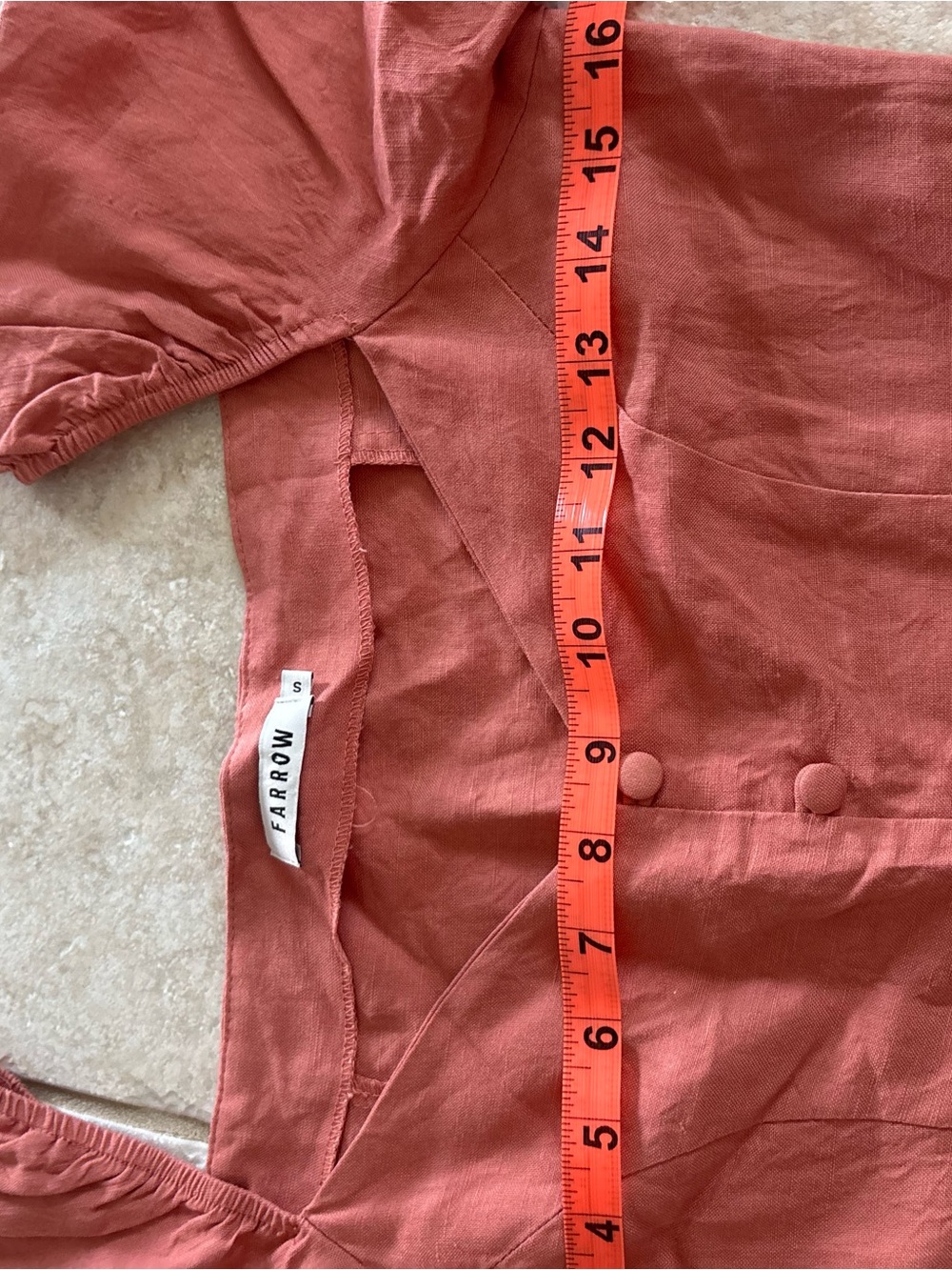 Farrow Rust Button-Front Mini Dress - Picture 3 of 4